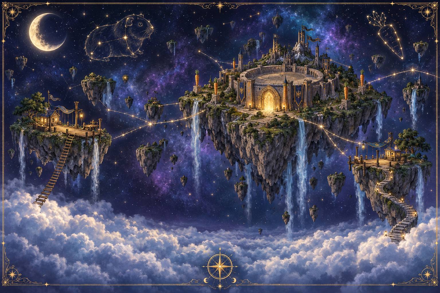 星空領域地圖：浮島與星橋